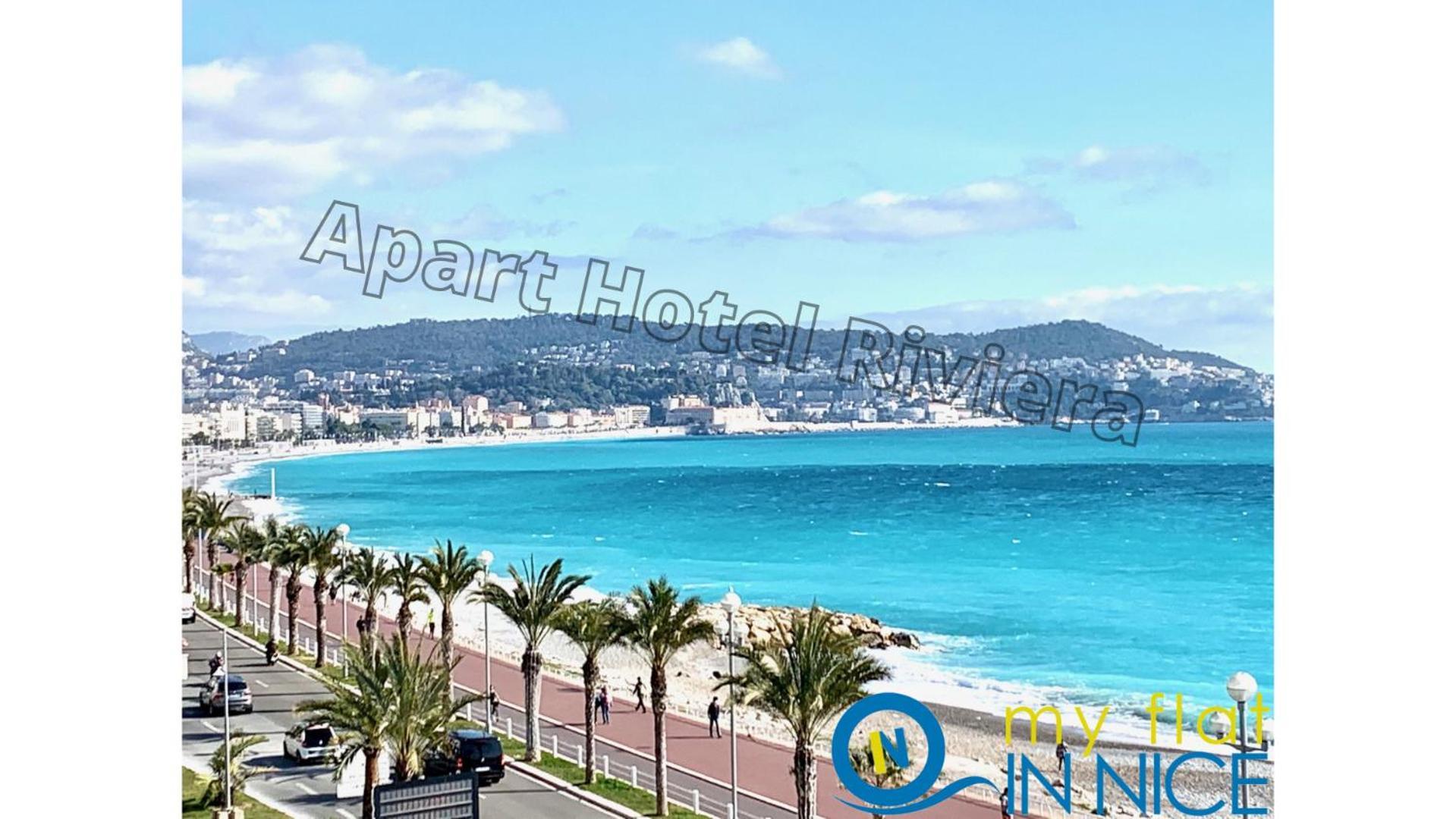 Riviera - Promenade Des Anglais - 1 Bedroom Ac Apartement - Amazing Sea View - Large Terrasse - Balcon Vague Bleue Nizza